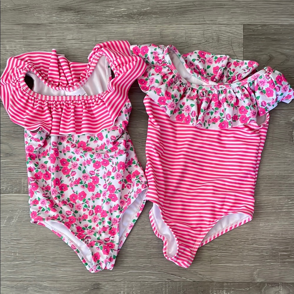 New without tags - Nicole Miller Pink and White One Piece Swimsuit